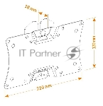 Кронштейн для телевизора Holder LCDS-5060 черный глянец 19"-32" макс.30кг настенный фиксированный