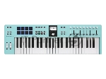 Клавиатура MIDI 231524 Arturia KeyLab Essential 49 mk3 Aquamarine 49 клавиш, LCD дисплей, 9 энкодеров, 8 пэдов, 9 фейдеров, 12 кнопок управления, колеса высоты тона и модуляции, 1/4" Jack вход для педали, MIDI выход, Type-C