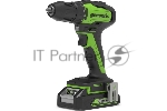 Дрель-шуруповерт GREENWORKS 3704007UA, 24 В, 0 Ач, 90 Нм, бесщеточный