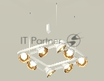 Светильник Ambrella light XB9177081/8 SWH/PYG/CL белый песок/золото желтое полированное/прозрачный GX53 (С9177, N8144)