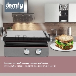 Гриль электрический Domfy Metal DSM-EG502 2200Вт черный/серебристый, вид 5