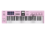 Клавиатура MIDI 231525 Arturia KeyLab Essential 49 mk3 Rose Quartz 49 клавиш, LCD дисплей, 9 энкодеров, 8 пэдов, 9 фейдеров, 12 кнопок управления, колеса высоты тона и модуляции, 1/4" Jack вход для педали, MIDI выход, Type-C