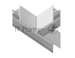 GL3373 WH белый коннектор T-образный для накладного шинопровода L170*85*53.7