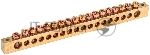 Шина PEN "земля-ноль" 8х12мм 20/2 (20групп/крепеж по краям) IEK YNN21-20-100