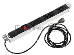 Аксессуар ЦМО Блок розеток Rem-16 с выкл., 9 IEC 60320 C13, 16A, алюм., 19", шнур 1,8 м. (R-16-9C13-V-440-1.8)