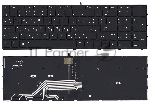 Клавиатура для ноутбука HP Probook 450 G5 черная с черной рамкой и подсветкой