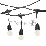 Гирлянда "Белт-лайт" Gen-Beltlight-W-20M-50E27-IP65 Black (Шаг 40см/8A/2*0,5mm2+1,5m шнур), вид 2
