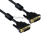 Кабель DVI dual link (25M-25M) 3м ExeGate, позолоченные контакты