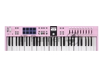 Клавиатура MIDI 231535 Arturia KeyLab Essential 61 mk3 Rose Quartz 61 клавиша, LCD дисплей, 9 энкодеров, 8 пэдов, 9 фейдеров, 12 кнопок управления, колеса высоты тона и модуляции, 1/4" Jack вход для педали, MIDI выход, Type-C
