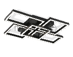 Потолочный светодиодный светильник Ambrella light FA1012/4+1 BK черный 90W 3000K-6400K 710*490*95 (ПДУ ИК)