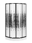 Душевой уголок BAU Dream с поддоном 80x80х195, прозрачное закаленное стекло с черной мозаикой 5 мм,