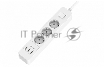 Удлинитель с USB зарядкой Harper UCH-330 White