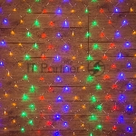 Новогодние светоукрашения Neon-night гирлянда-сеть LED 1х1.5 мМуЛЬТИ с контроллером, 240В