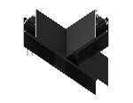 GL3374 BK черный коннектор T-образный для накладного шинопровода 170*85*53.7