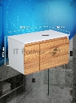 Комплект: тумба Bau Dream Blackwood 80, Раковина круглая накладная BAU Element D41, мрамор, выпуск клик клак черный