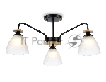 Светильник Ambrella light TR9564/3 BK/FR черный/белый матовый E27/3 max 40W D620*250