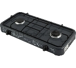 Плита настольная газовая Homestar HS-1202 черный, 6.4 кВт, газовые горелки, конфорки - 2, эмаль, поворотные переключатели