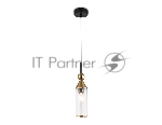 Светильник Ambrella light LH55251 BK/BS/CL черный/латунь/прозрачный E14 max 40W D65*1500