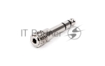 Переходник аудио FORCE CFA-0501/4" TRS Jack (F) на 1/4" TRS Jack (M) стерео, материал контактных частей медь, покрытие никель, матовый серебристый