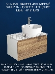 Комплект для ванной, 4 предмета (Тумба подвесная Bau Blackwood 80 + Раковина BAU 51х41, с отв. под см-ль, Смеситель Hotel Still, нерж. сталь, выпуск)