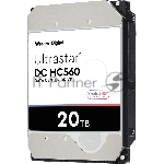 Жесткий диск Western Digital HDD SATA 20Tb Ultrastar DC HC560 0F38785 7200 6Gb/s 512Mb 1 year ocs (analog WUH722020ALE6L4)