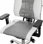 Кресло руководителя эргономичное Метта Yoga 4DF B2-14D - YM93+Infinity светло-серый/белый сиденье светло-серый/белый экокожа/сетка с подголов. крестов.5-луч. металл хром, вид 20