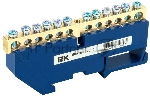 Шина IEK YNN10-69-12D-K07 N "ноль" на DIN-изол ШНИ-6х9-12-Д-С IEK