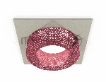 Комплект встраиваемого светильника Ambrella light XC7633022 SGR/PI серый песок/розовый MR16 GU5.3 (C7633, N7193)