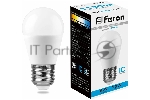 Лампа светодиодная Feron LB-950 13Вт Е27 дневной матовый шар