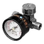 Регулятор давления с манометром для краскораспылителя K1500, 12 бар, 1/4" Denzel