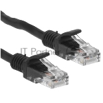Патч-корд медный UTP Cablexpert PP10-0.25M/BK cat.5e, 0.25м, литой, многожильный, черный