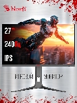Монитор 27" BLOODY MN272Q IPS 2560x1440, 240 Гц, 5 мс, 16:9, 400 кд/м², 2xHDMI, 2xDisplayPort, трехсторонний безрамочный дизайн, Flicker Free, Low Blue Light, HDR10, темно-серый, вид 41