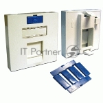 Вставка Lanmaster LAN-SIP-23M-WH 45x45 на 1 кейстоун, со шторкой, белая