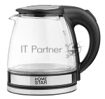 Чайник электрический Homestar HS-1052 1,2 л, стекло/пластик черный, вид 7
