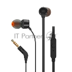 Проводные наушники JBL Tune 110 черный, внутриканальные, Jack 3.5 мм
