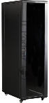 Шкаф 19" Business, 42U 800x800, черный, передняя дверь стекло, задняя дверь распашная металл