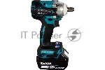 Гайковерт Makita DTW300RTJ аккум. патрон:квад.1/2" (кейс в комплекте), вид 3