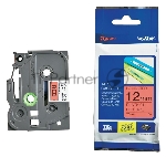 Картридж Brother TZE431 12 мм, 8 м, черный шрифт, красный фон, для BROTHER P-touch