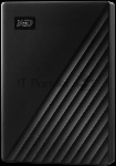 Внешний HDD 2.5" Western Digital My Passport, 6TB, USB 3.2 Gen 1 Type-A, 5400 rpm, черный
