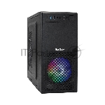 Компьютерный корпус Minitower ExeGate mEVO-7807 (mATX, без БП, 1хUSB+1хUSB 3.0, черный 1x12см с RGb подсветкой)