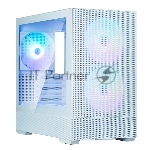 Компьютерный корпус ZALMAN P30 AIR, MATX, белый, WINDOW, 2xCombo (3.5'' or 2.5''), 3x2.5", 1xUSB TYPE-C, 1xUSB 3.0, FRONT 2x140мм ARGb, REAR 1x140мм ARGb
