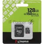 Флеш карта microSDXC 128Gb Kingston SDCS3/128GbSP Canvas Select Plus w/o adapter