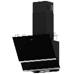 Вытяжка наклонная Korting KHC 65070 GN / 60см, электронное сенсорное управление Touch, 3 режима, 450 м3/ч., таймер, алюминиевый жировой фильтр, лампы освещения LED, ур.шума 50 дб, черное стекло