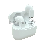 Наушники TWS More Choice БВ06 белый, вкладыши, Bluetooth, сенсорное управление, до 4 ч