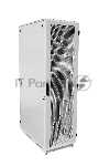 Шкаф коммутационный ЦМО ШТК-М-42.6.8-4ААА 42U 600x820 мм пер. дв. перфор. задн. дв. стал. лист 2 бок. пан. направл. под закл. гайки 550 кг серый