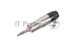 Разъем аудио FORCE CFA-0021/8" TRS mini Jack стерео, материал контактных частей медь, покрытие никель, матовый серебристый/черный