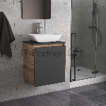 Тумба Bau Dream Blackwood 50 графит, раковина BAU Spectrum mini 47х24 смеситель для раковины высокий Hotel Still, нержавеющая сталь