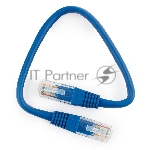 Патч-корд UTP Cablexpert cat.5e 0.25м, литой, многожильный, синий