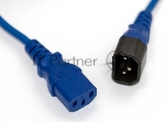 Шнур для блока питания Hyperline PWC-IEC13-IEC14, IEC 320 C13, вилка C14, 5 м, 10А, провода 3 х 1,0 кв. мм, синий