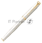 Ручка перьевая Parker IM Premium F318 (CW2143649) Pearl GT F сталь нержавеющая подар.кор.